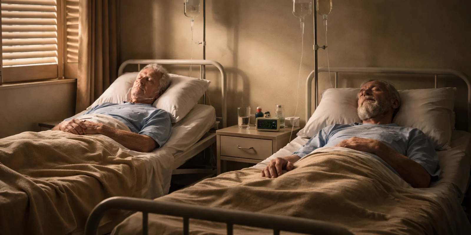 Deux malades dans la chambre