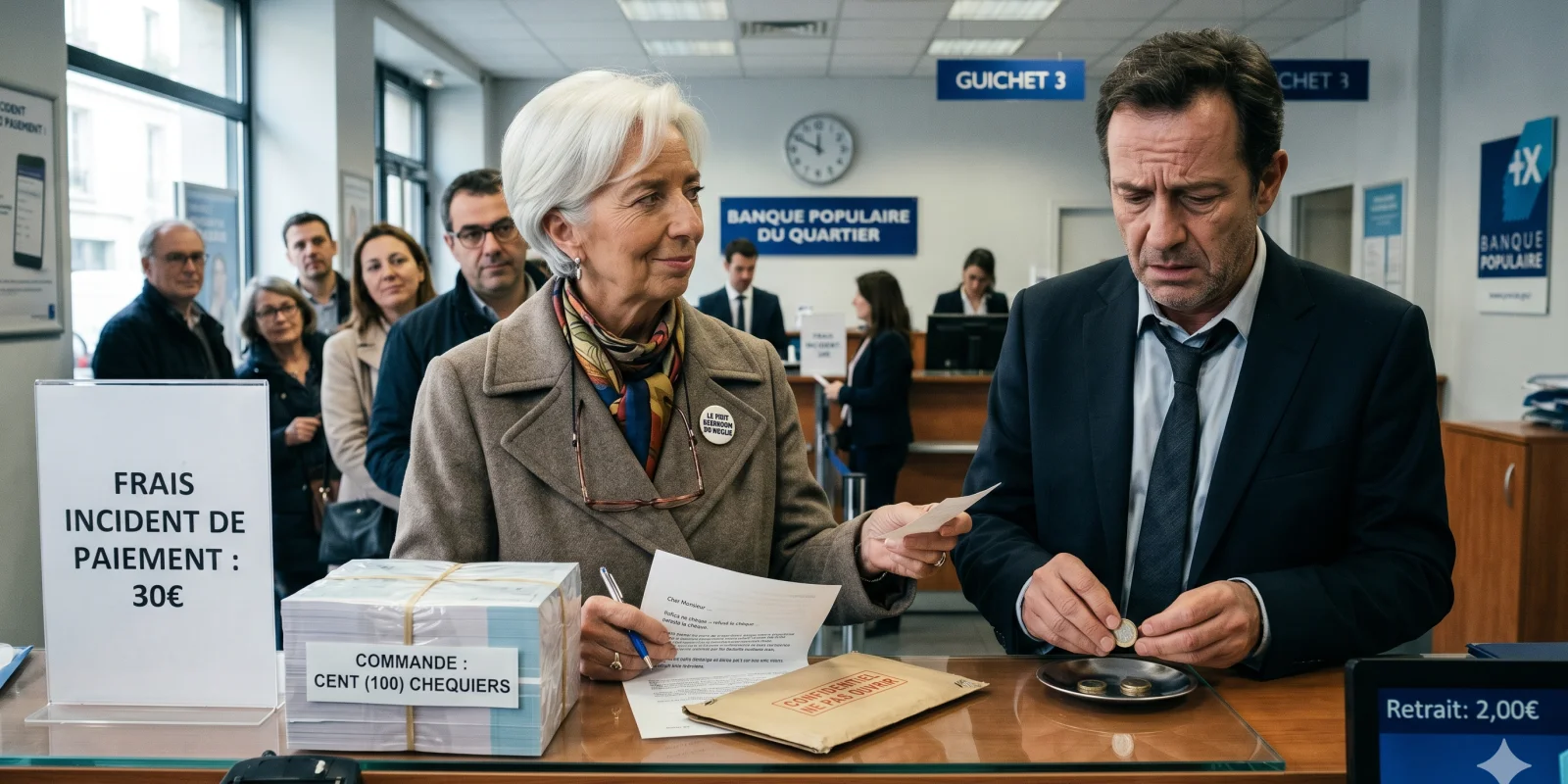 Courrier d'une vieille dame à son banquier